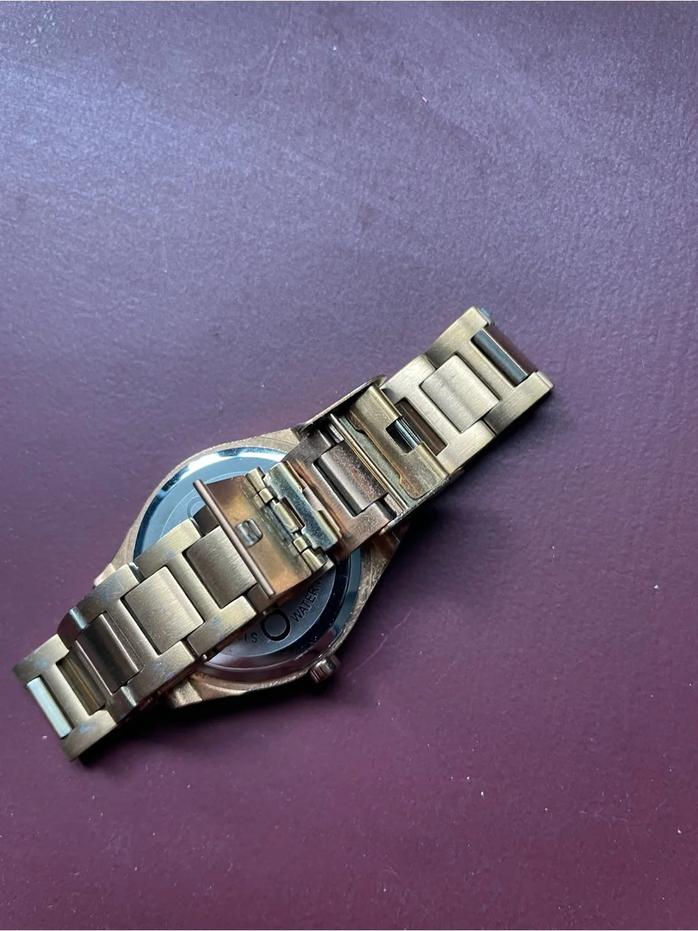 OOZOO Gold-Tone Stainless Steel Watch with White Dial